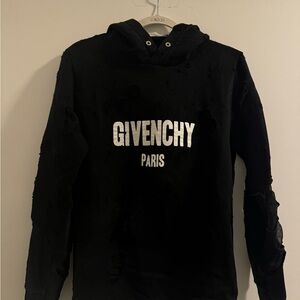 Givenchy Black Distressed Hoodie